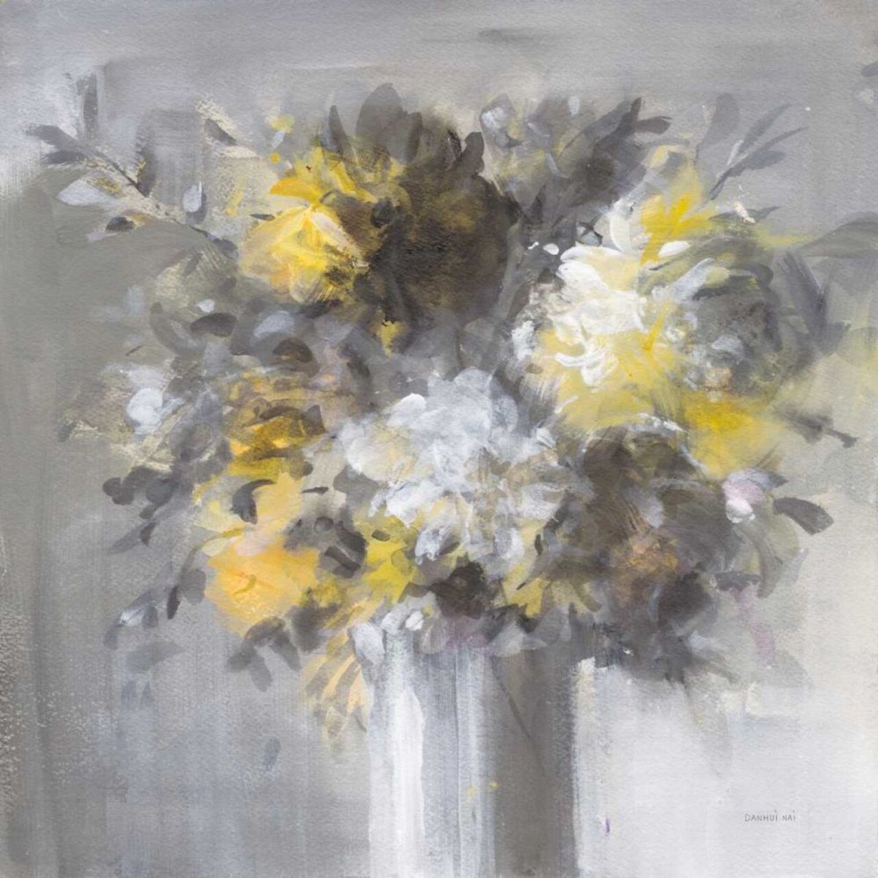 Weekend Bouquet Yellow Gray by Danhui Nai - Item # VARPDX68684
